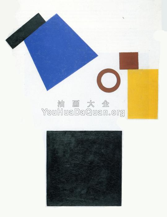 Suprematism, Two Dimensional Self Portrait - 卡兹米尔·马列维奇